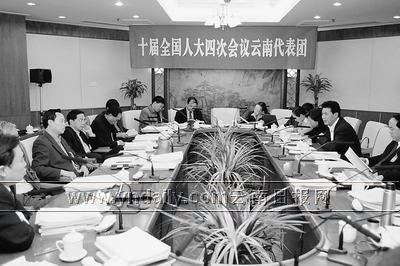 云南代表团分组审议《政府工作报告》。
