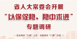 图解｜扎实做好“六稳”工作 全面落实“六保”任务 省人大常委会开展专题调研